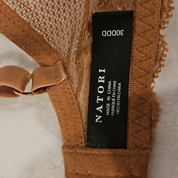 Natori | NWOT Women's Cinnamon Feathers Contour Plunge Lace Bra Sz 30DDD - Picture 7 of 8